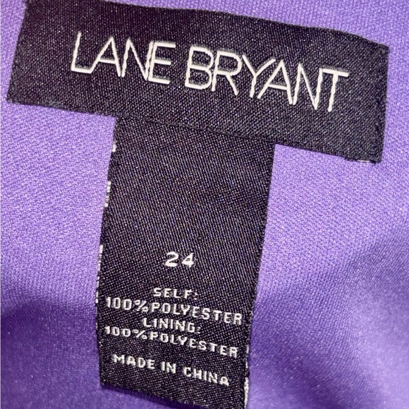 Lane Bryant Purple Grecian Goddess Dress Size 24 Tie Shoulder Chiffon - Picture 5 of 5